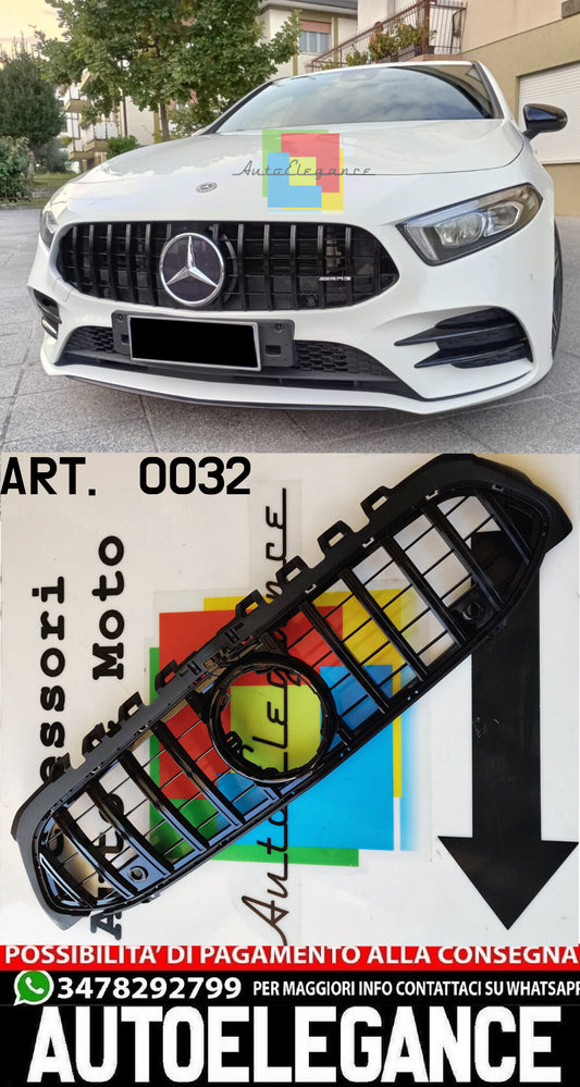 GRIGLIA ADATTA PER MERCEDES CLASSE A W177 LOOK GT NERA SENZA CAMERA