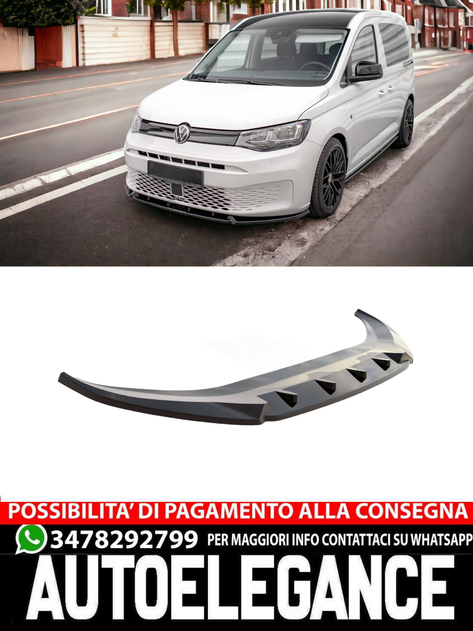 SPLITTER ANTERIORE V.2 PER VOLKSWAGEN CADDY MK5