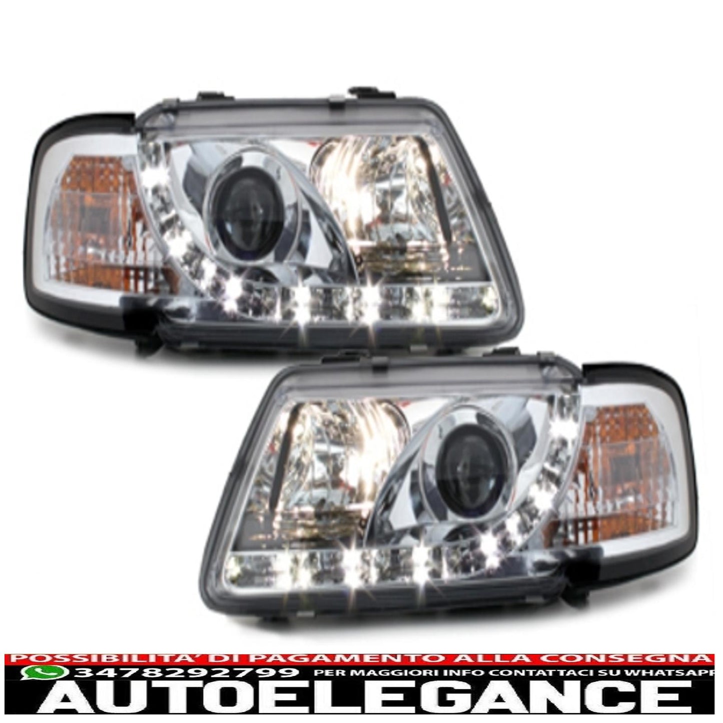 dayline headlights suitable for audi a3 8l (08.1996-08.2000) drl optics 
