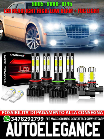 For Chrysler 300 2005-2009 Combo 9005+9006+9145 LED Fog Light 