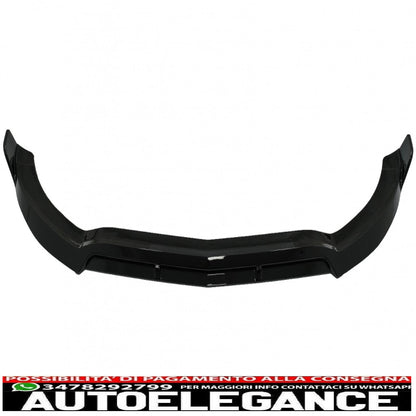Front bumper lip suitable for mercedes c class w205 sedan s205 t-modell a205 cabriolet c205 coupe (2014-2019) sport line piano black