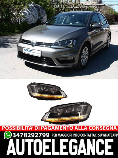 Paraurti anteriore con fari 3D  Silver LED adatte per VW Golf VII 7 (2013-2017)