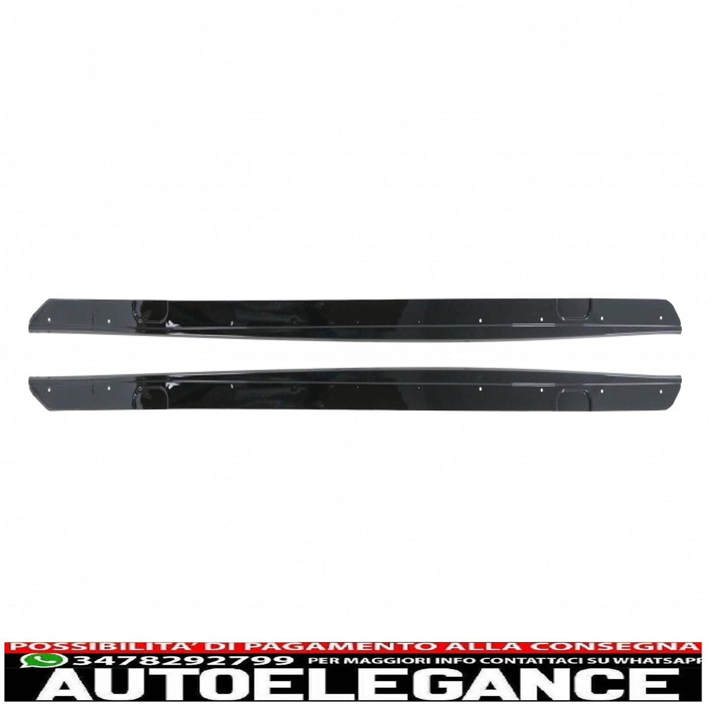 Side Skirts Lip Extensions Additional Fits For BMW 2 Series F22 F23 Coupe Convertible (2014 Onwards) M-Performance Look Piano Black