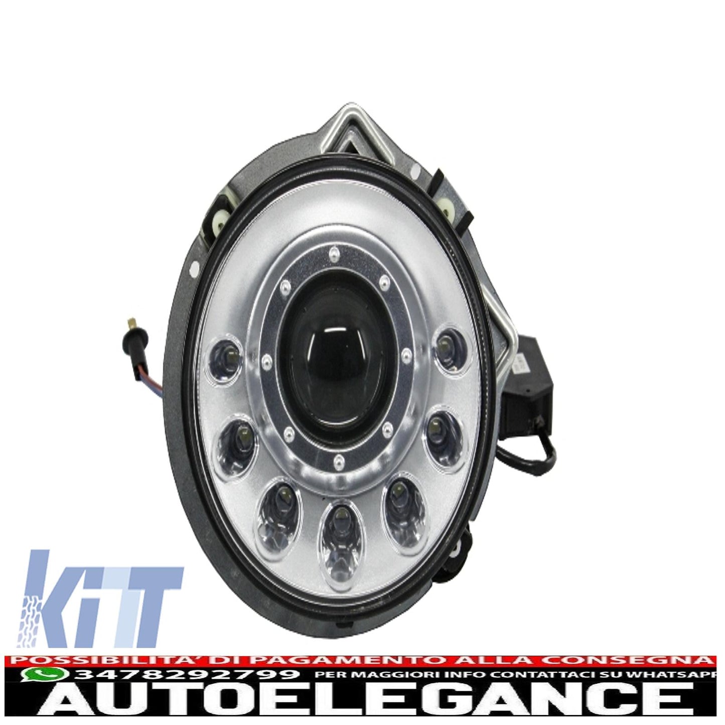 adatto per mercedes w463 classe g 1989-2012 fari led neri bi-xeno look m-design cromati AUTOELEGANCERICAMBI