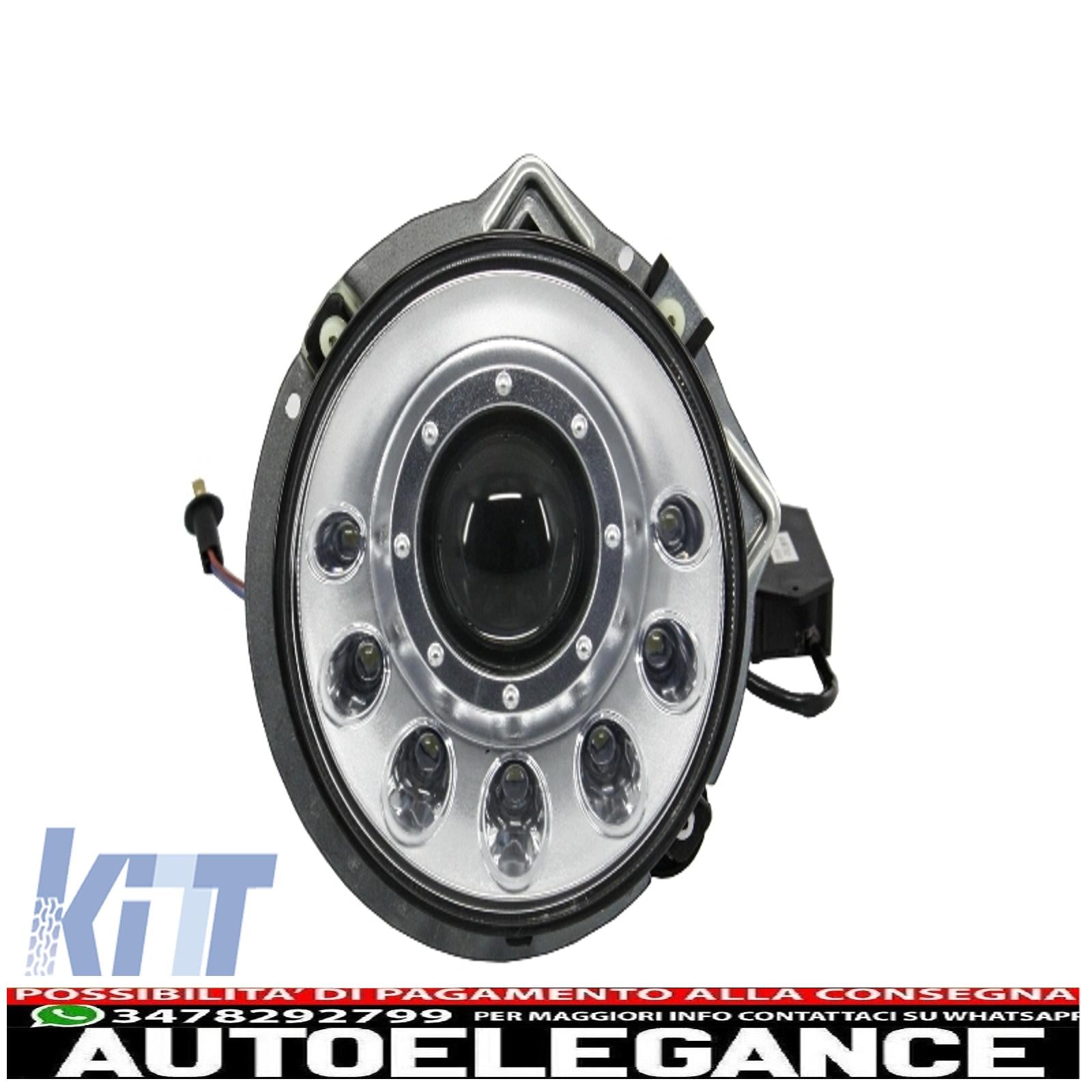 adatto per mercedes w463 classe g 1989-2012 fari led neri bi-xeno look m-design cromati AUTOELEGANCERICAMBI