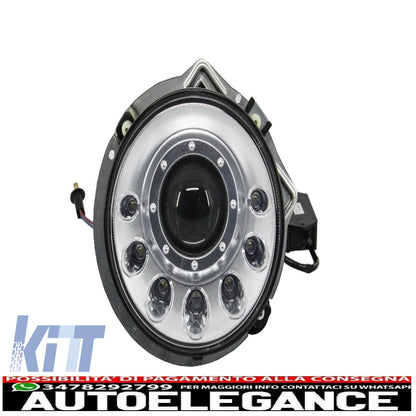 adatto per mercedes w463 classe g 1989-2012 fari led neri bi-xeno look m-design cromati AUTOELEGANCERICAMBI