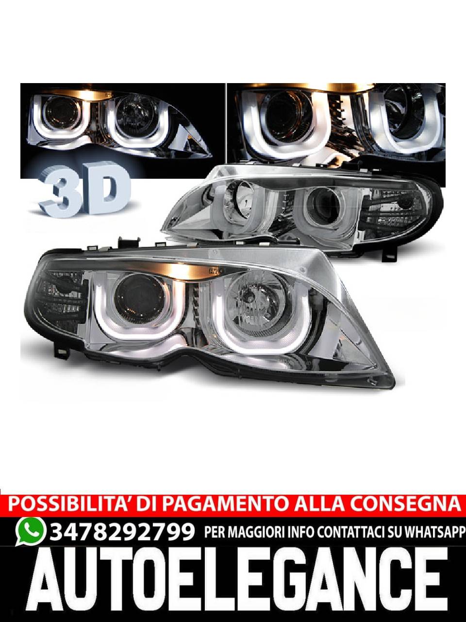 FARI ANGEL EYES 3D CHROME per BMW E46 09.01-03.05 S/T