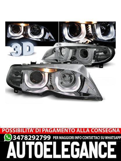 FARI ANGEL EYES 3D CHROME per BMW E46 09.01-03.05 S/T