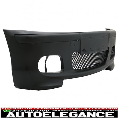 paraurti anteriore adatto per bmw serie 3 e46 berlina touring (1998-2004) m-technik m-tech modello m-sport senza fendinebbia