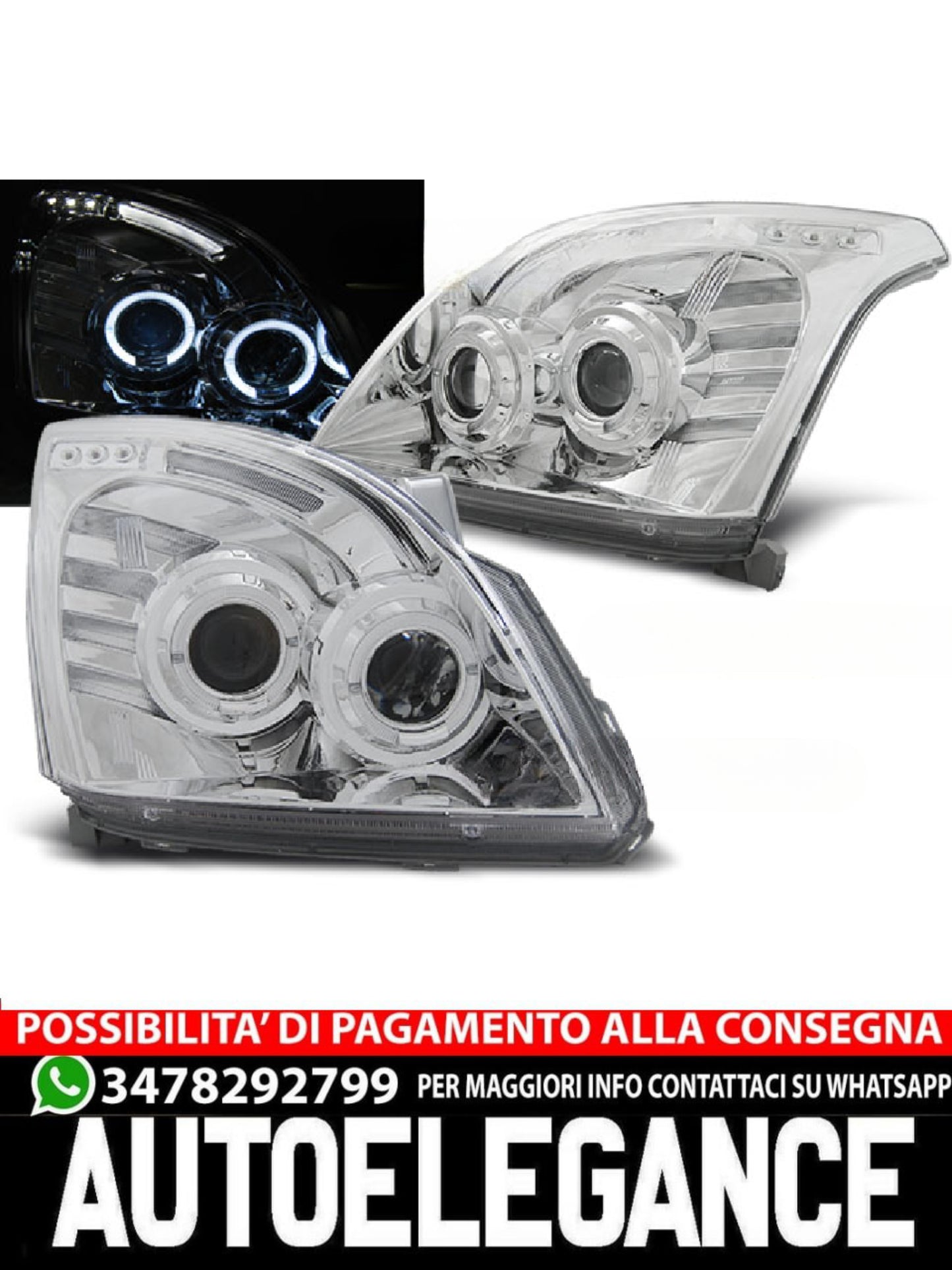 FARI PER TOYOTA LAND CRUISER 120 03-09 ANGEL EYES CROMATI