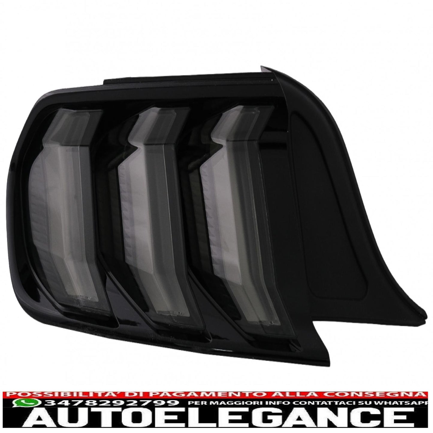fanali posteriori full led adatti per ford mustang vi s550 (2015-2019) fumé con indicatori di direzione sequenziali dinamici