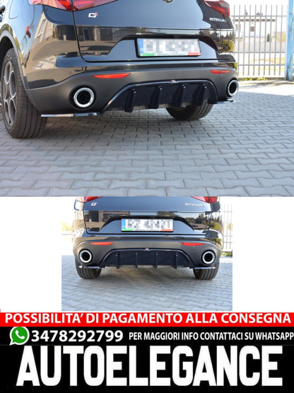 DIFFUSORE POSTERIORE ADATTO PER ALFA ROMEO STELVIO (2016 - 2020)