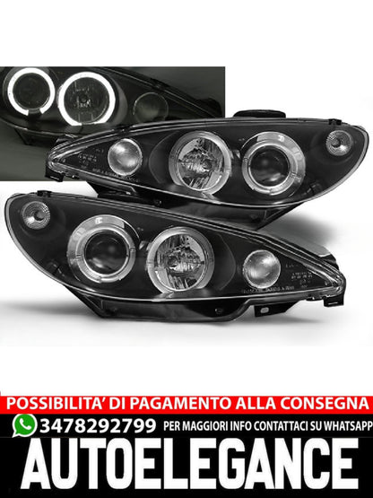 FARI ANGEL EYES NERO ADATTI COMPATIBILI PER PEUGEOT 206 10.98-02
