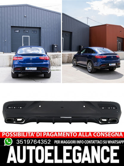 Diffusore Posteriore+Terminale di Scarico per Mercedes GLE Coupe C292  2015-2019