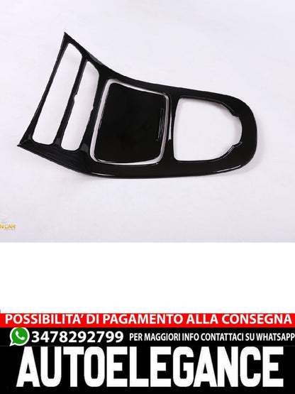 Per W213 Classe E elemento decorativo console centrale lucida nera