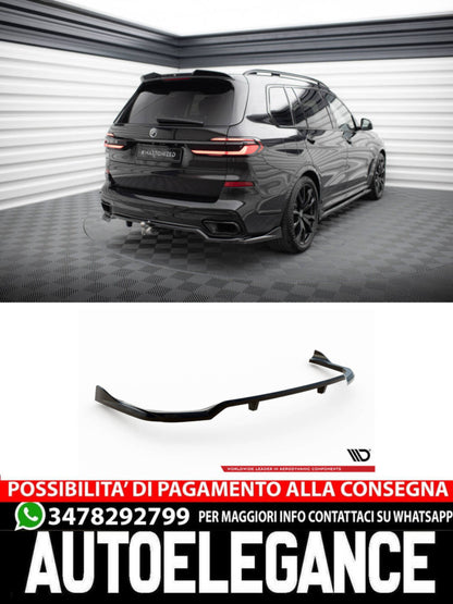 SPLITTER POSTERIORE CENTRALE (CON BARRE VERTICALI) ADATTO COMPATIBILE PER BMW X7 M-PACK G07 FACELIFT ( 2022 - )