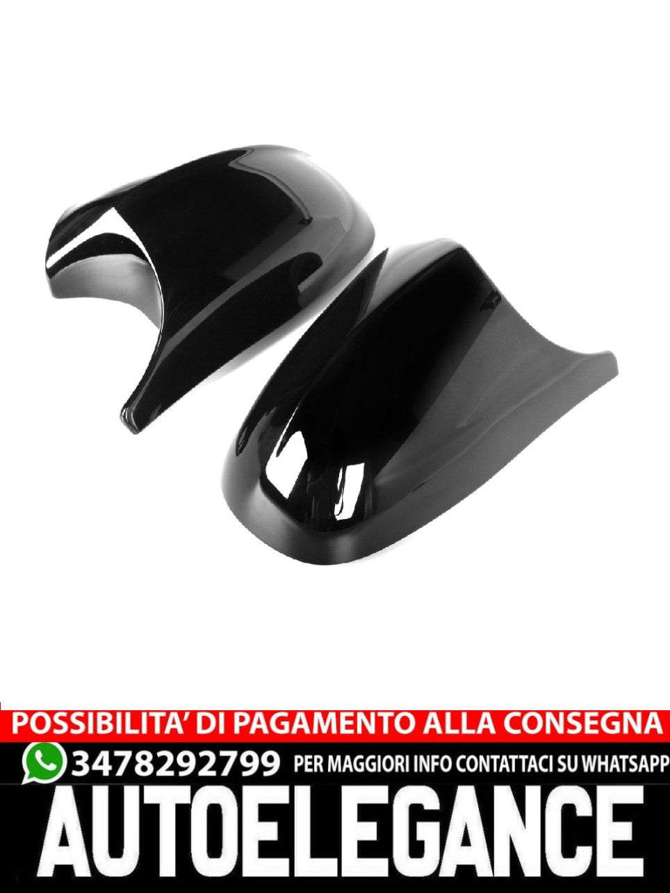 Tappi per specchietti neri sportivi per cambio per BMW E87/E81/E82/E88 + E90/E91/E92/E93 LCI