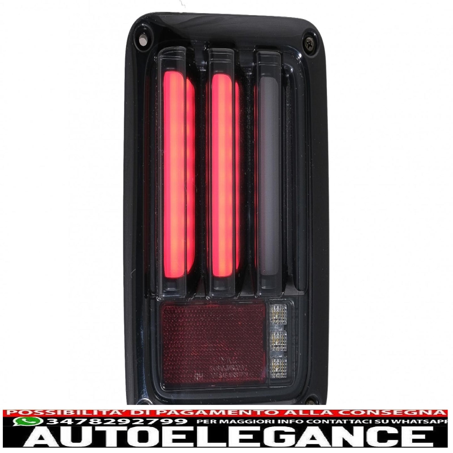led taillights suitable for jeep wrangler jk (2007-2018) led bar smoke black