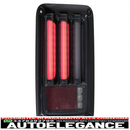 led taillights suitable for jeep wrangler jk (2007-2018) led bar smoke black