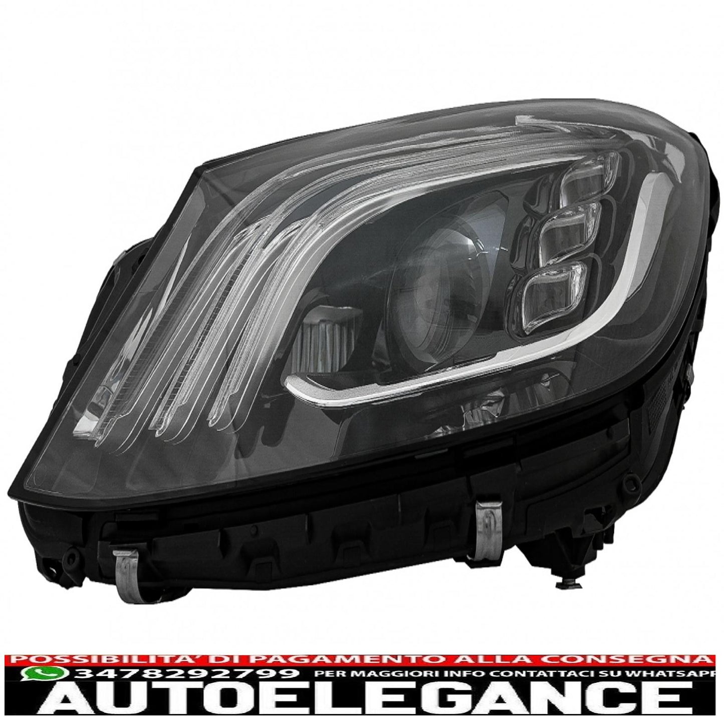 fari anteriori full led adatti per mercedes classe s w222 maybach x222 (2013-2017) look restyling