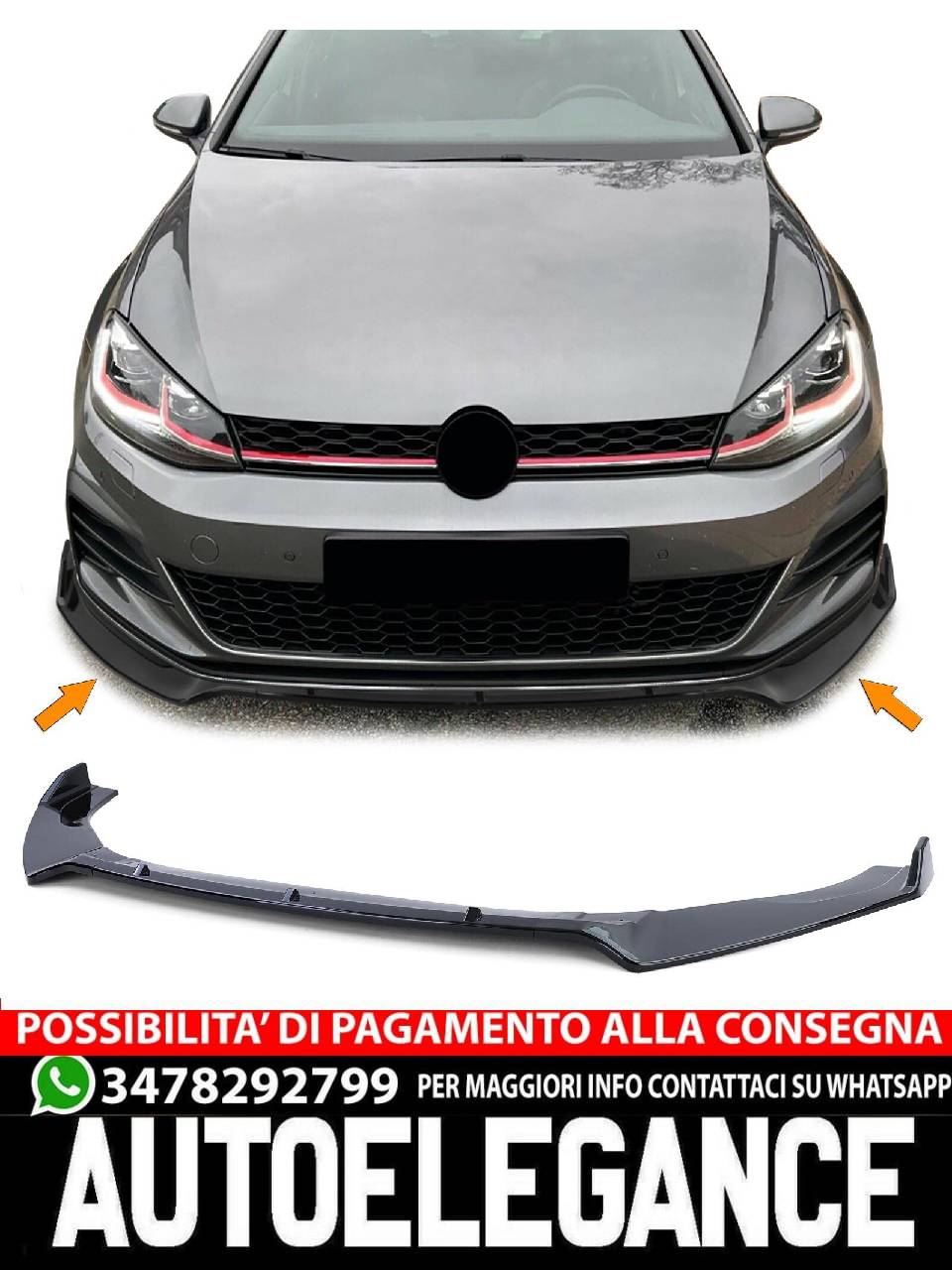 SPLITTER suitable for VW Golf 7 GTI Limousine 12-21