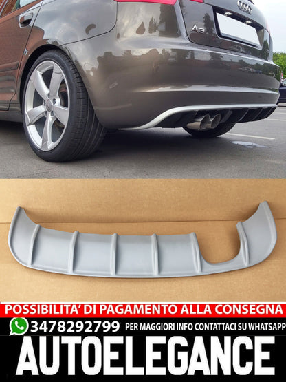 DIFUSORE  COMPATIBILE PER AUDI A3 8P ( restyling 2008-2012 ) STILE RS3