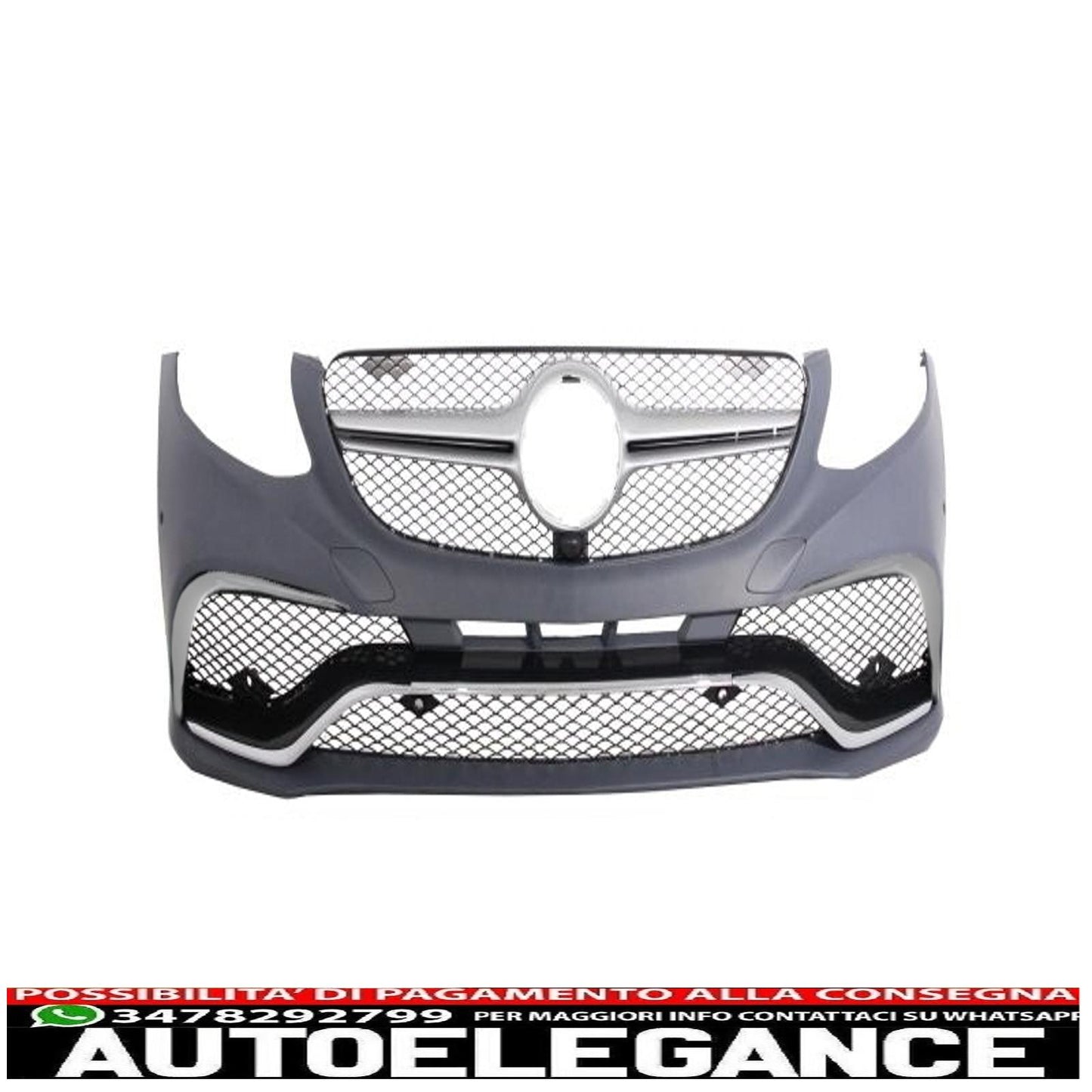 kit carrozzeria completo adatto per mercedes glc suv x253 (2015-07.2019) design glc63 con minigonne laterali