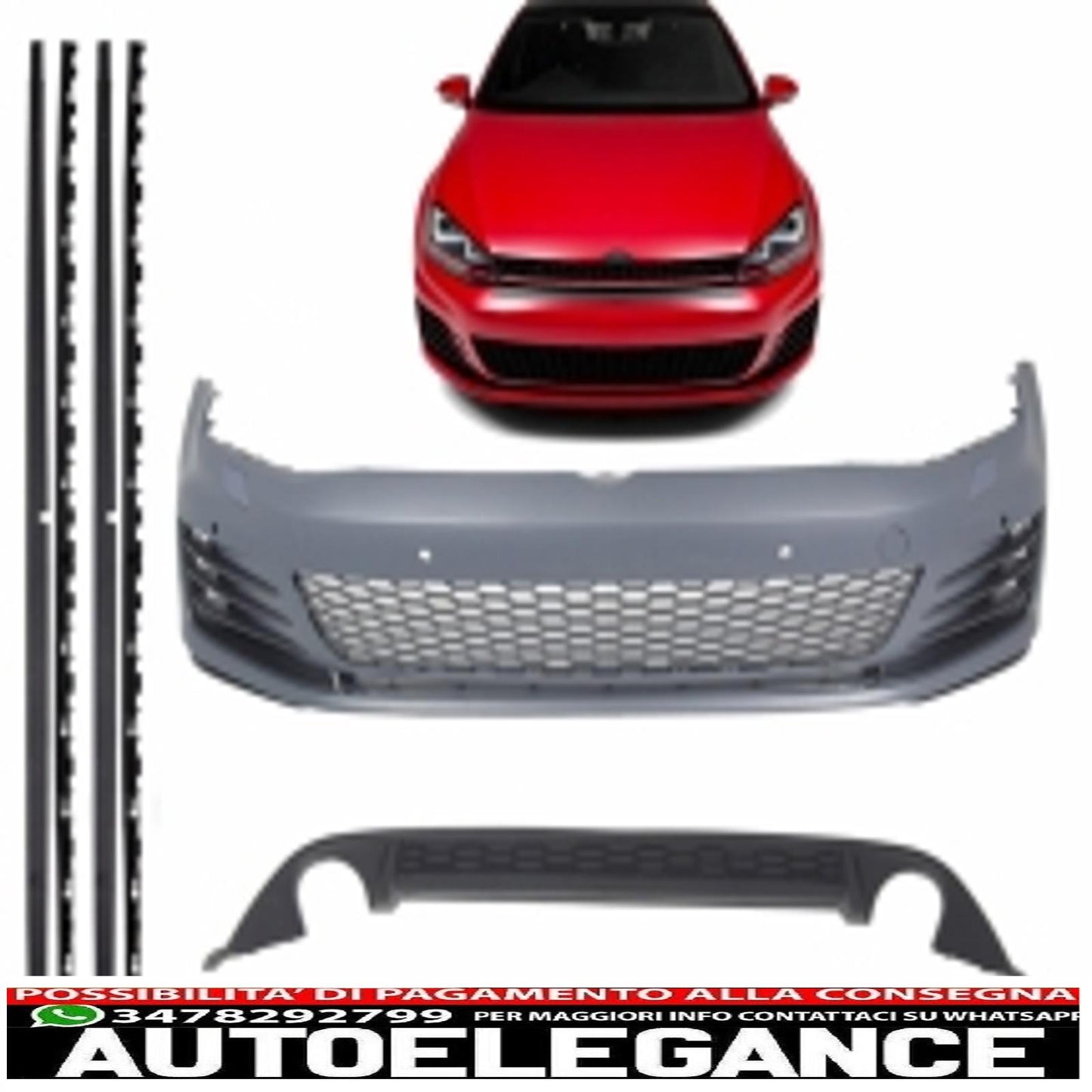 complete body kit suitable for vw golf 7 vii (2013-2016) gti look 