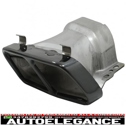 Exhaust pipes suitable for mercedes a-class w176 (2012-2018) cla w117 c117 (2012-2018) a45 cla45 black design 