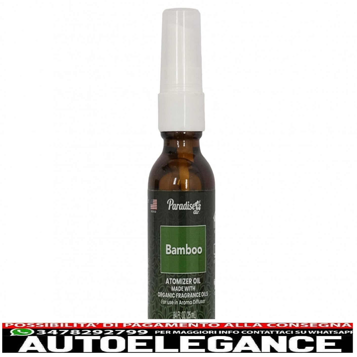 Paradise Air Fresh atomizzatore olio deodorante spray 25 ml bambù 25 unità diffusore di aromi