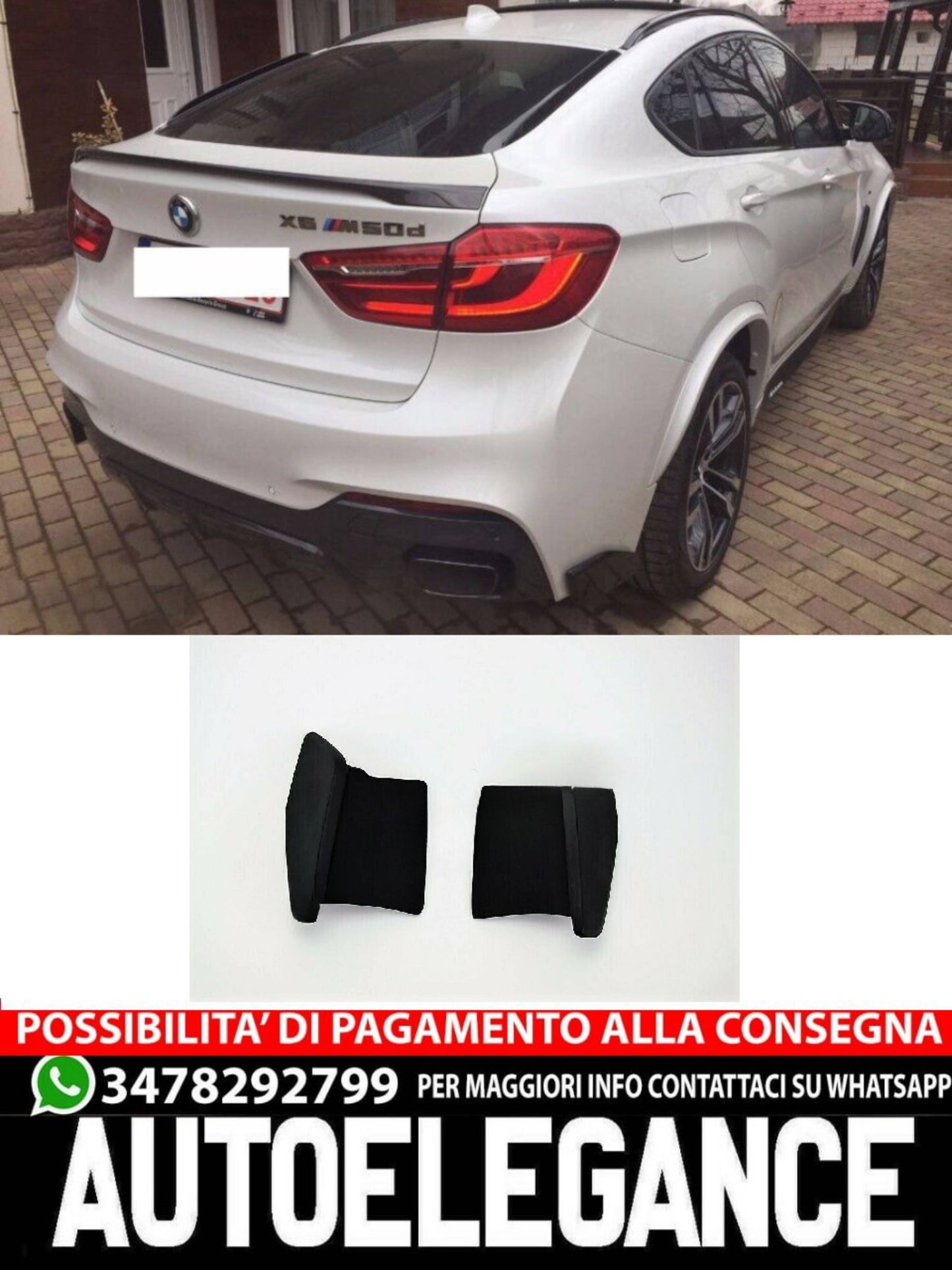 DIFUSOR adatto per BMW X6 F16 2014-2019