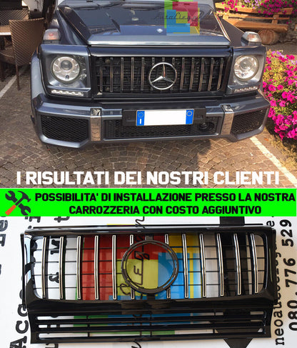 GRIGLIA ANTERIORE AMG LOOK MERCEDES CLASSE G W463 1990-2014 PROFILI CROMATI IT