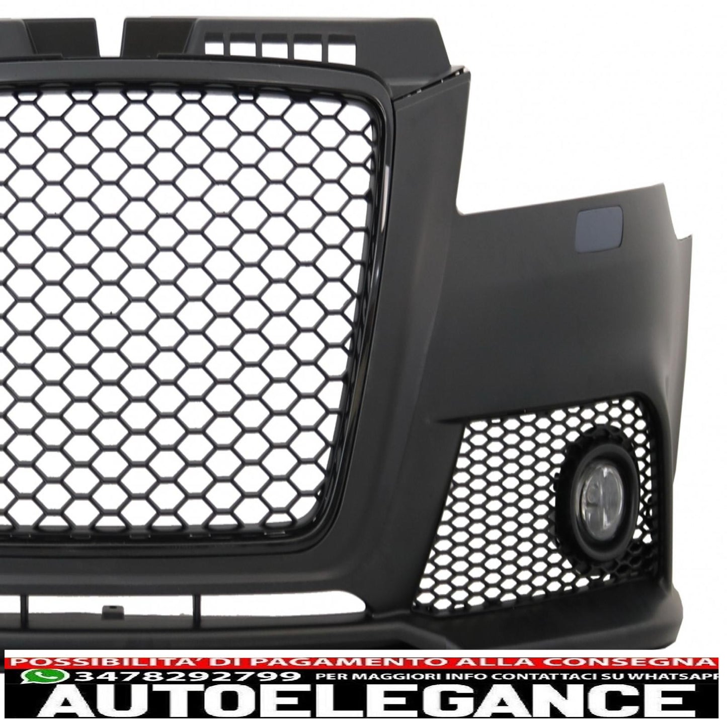 paraurti anteriore adatto per audi a3 se 8p 8pa facelift (2009-2012) design rs3 con fendinebbia