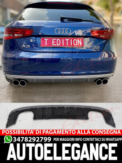 DIFFUSORE POSTERIORE adatto per A3 8V 12-16 TIPO S3 HATCHBACK
