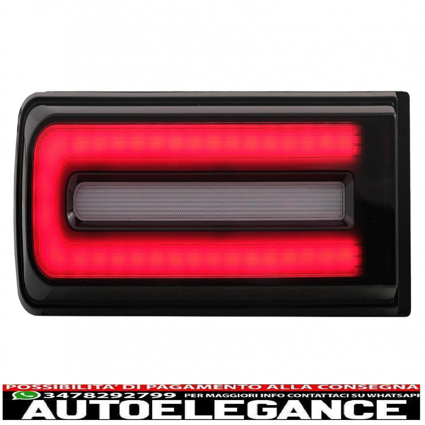 led rear lights light bar suitable for mercedes g class w463 (2008-2017) restyling 2018 dynamic design sequential cornering lights black