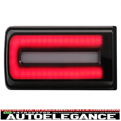 led rear lights light bar suitable for mercedes g class w463 (2008-2017) restyling 2018 dynamic design sequential cornering lights black