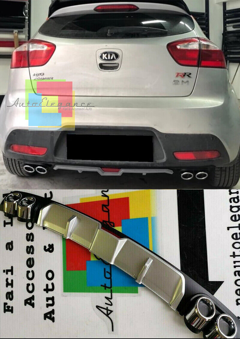 SOTTO PARAURTI POSTERIORE KIA RIO III DIFFUSORE QUATTRO TERMINALI ABS .,