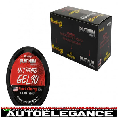 Paradise Fresh Air Ultimate Gel Air Freshener Platinum Series Eliminates Odors 4 Jars of Cherry 