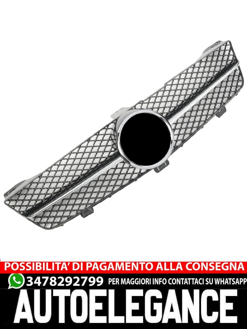 Grille for Mercedes W219 CLS 2008-2010 black chrome AMG 