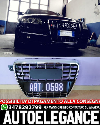 GRIGLIA ADATTA PER AUDI A6 4F 2004-2011 AVANT BERLINA CALANDRA LOOK S6