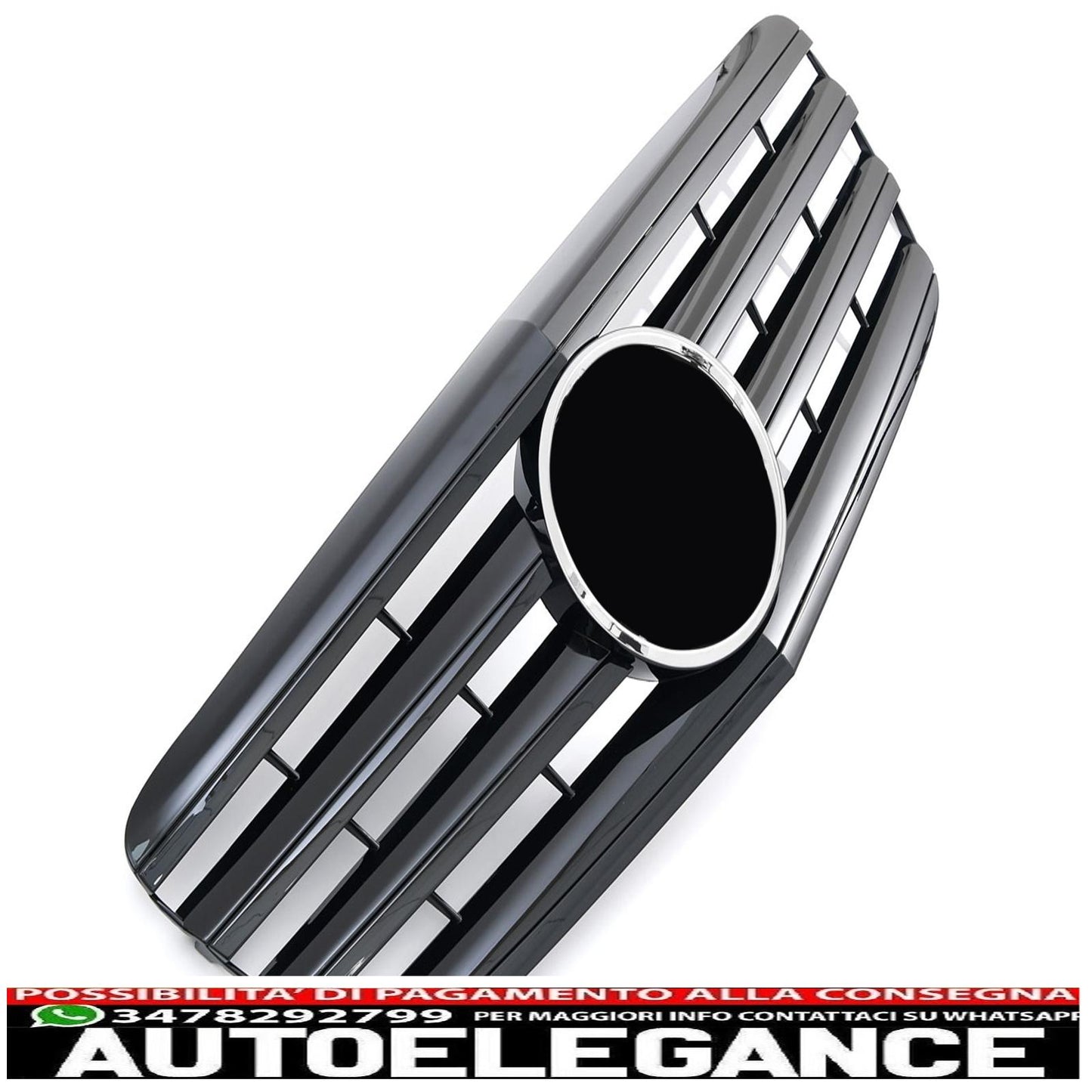 Griglia del radiatore sportiva per Mercedes W211 S211 E '06-'09 nero lucido