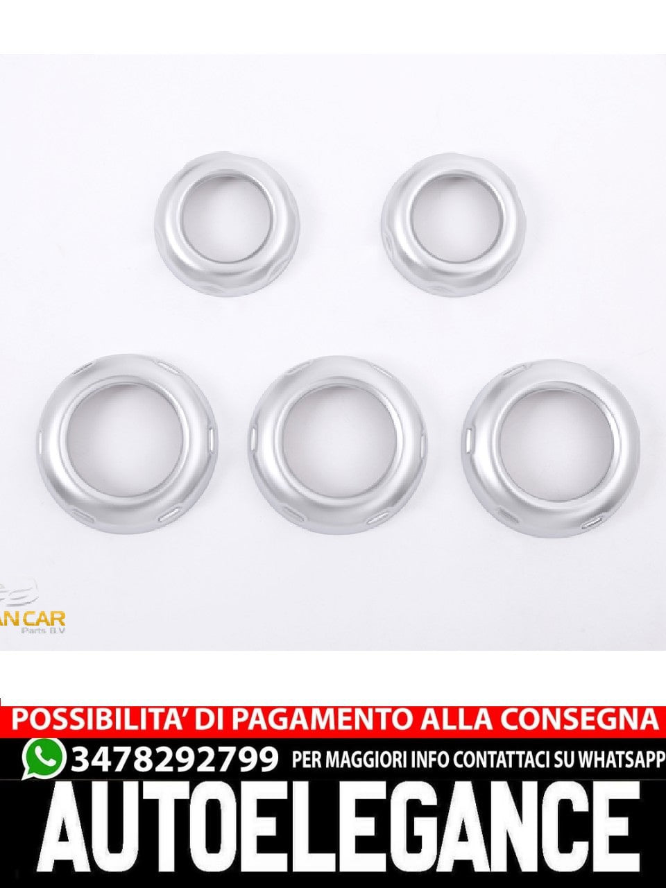 For Land Rover Discovery 4 L319 Chrome Frame Navigation Rings and Rad Buttons 