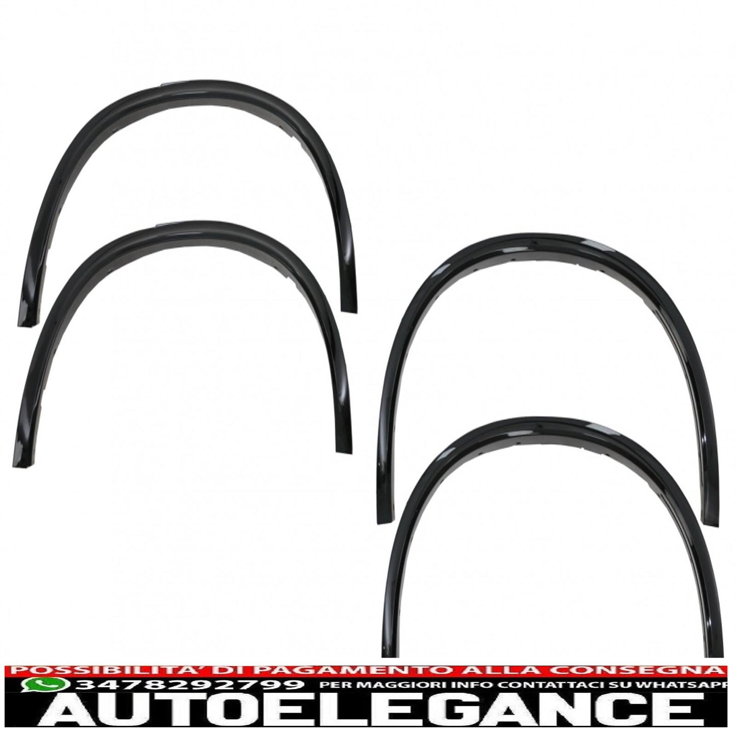 parafanghi per passaruota nero pianoforte con 32 clip in plastica per auto adatti per BMW X5 F15 (2014-2018) m design