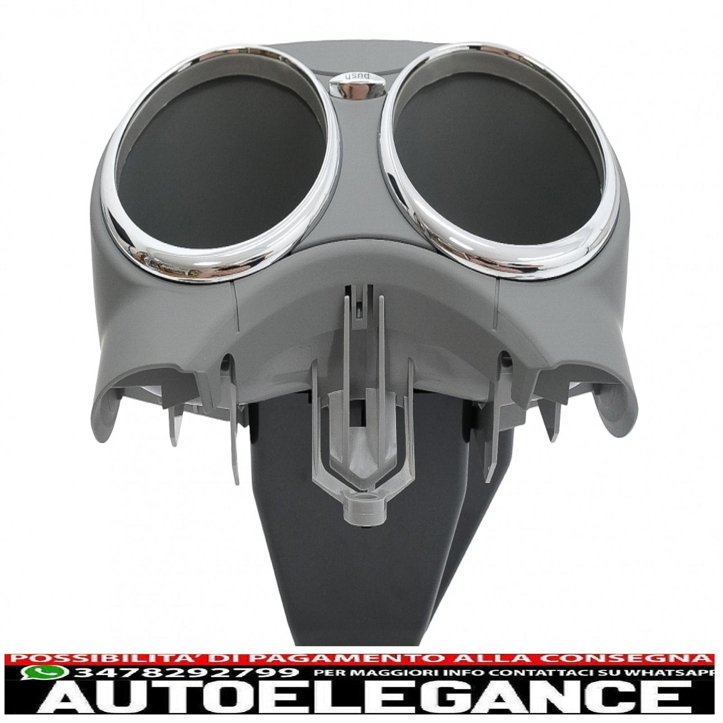 Front double cup holder suitable for mercedes cls c219 w219 (2003-2010) grey 