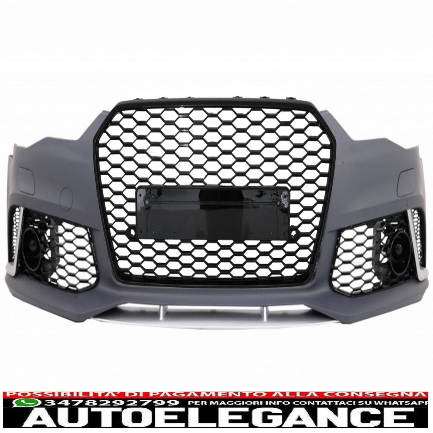 front bumper with additional spoiler suitable for audi a6 c7 4g (2011-2015) rs6 design 