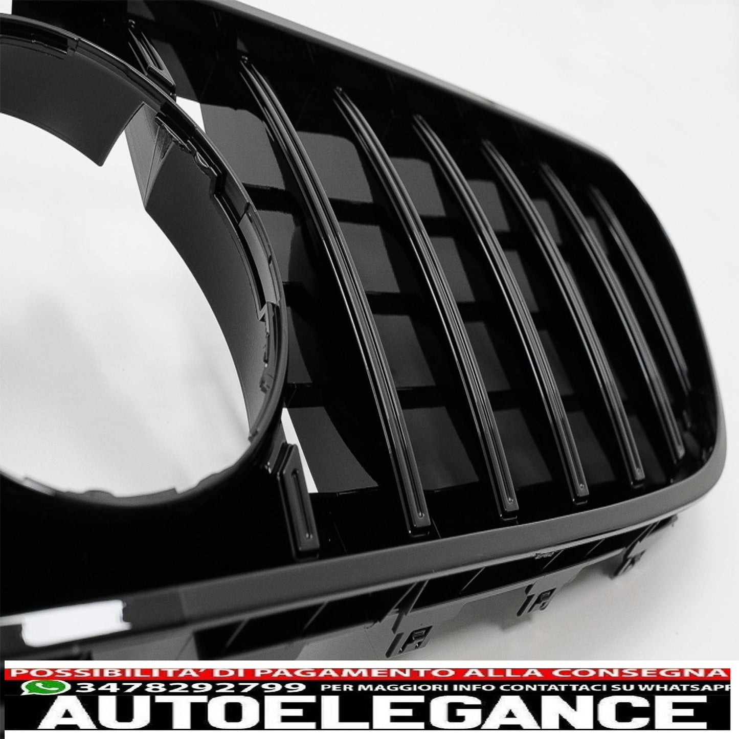 center grille suitable for mercedes s class coupe c217 (2014-2017) cabrio a217 (2015-2017) gt-r design panamericana black
