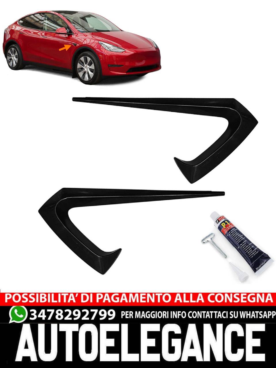 SPLITTER adatto per Tesla Model 3