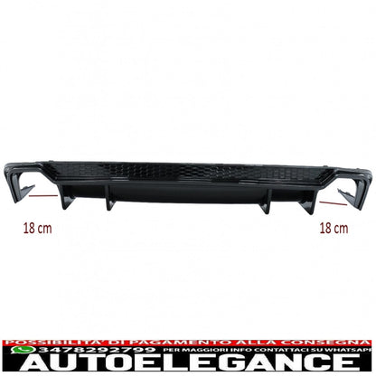 Diffusore d'aria per mantovana paraurti posteriore adatto per audi a5 f5 s-line (2017-2019) design rs5