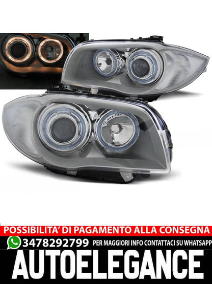 CHROME ANGEL EYES HEADLIGHTS for BMW 1 E87/E81/82/88 04-11 