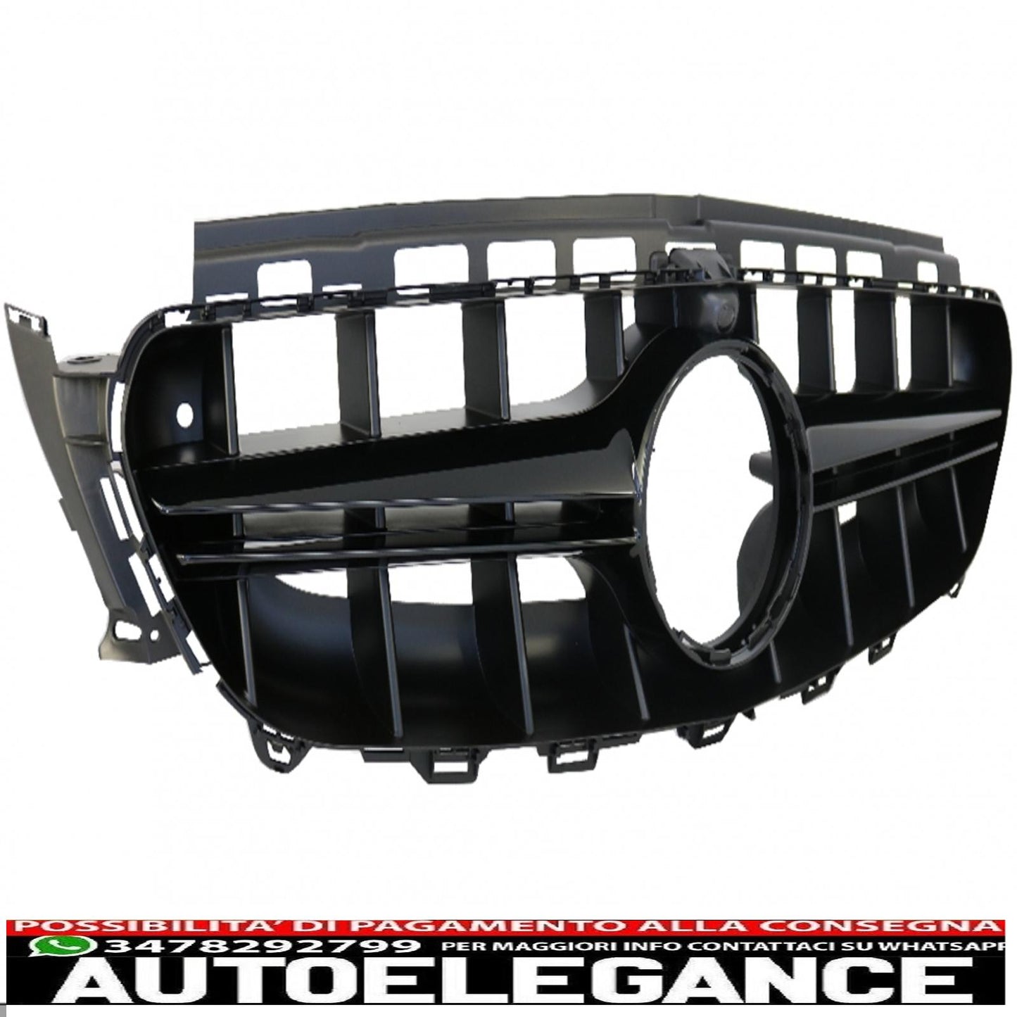 center grille suitable for mercedes e class w213 s213 c238 a238 (2016-2019) black design e63